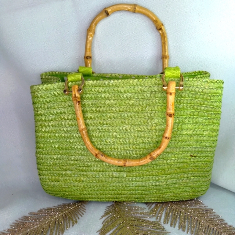 Green woven Sonoma Handbag